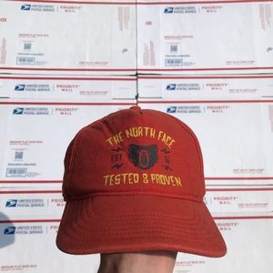 Orange NorthFace snapback Hat